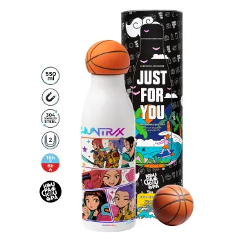 Huntrix Kpop Girls, Bascetball Metal mug thermos, double wall, 550ml