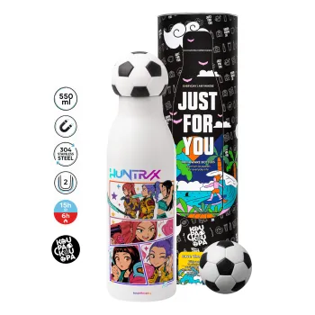 Huntrix Kpop Girls, Soccer Metal mug thermos, double wall, 550ml