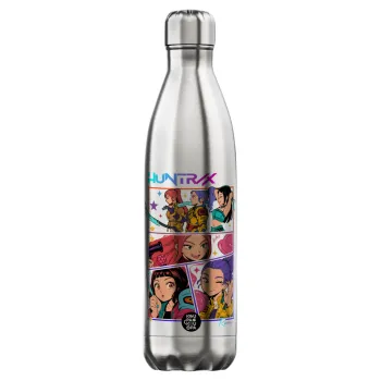 Huntrix Kpop Girls, Μεταλλικό παγούρι θερμός Inox (Stainless steel), διπλού τοιχώματος, 750ml