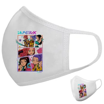 Huntrix Kpop Girls, Μάσκα υφασμάτινη υψηλής άνεσης παιδική (Δώρο πλαστική θήκη)