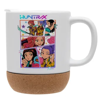Huntrix Kpop Girls, Ceramic coffee mug Cork (MAT), 330ml