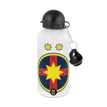 FC Steaua Bucuresti (FCSB), Μεταλλικό παγούρι νερού, Λευκό, αλουμινίου 500ml