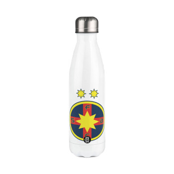 FC Steaua Bucuresti (FCSB), Metal mug thermos White (Stainless steel), double wall, 500ml