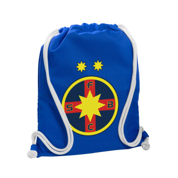 FC Steaua Bucuresti (FCSB), Τσάντα πλάτης πουγκί GYMBAG Μπλε, με τσέπη (40x48cm) & χονδρά κορδόνια