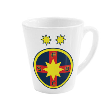 FC Steaua Bucuresti (FCSB), Κούπα κωνική Latte Λευκή, κεραμική, 300ml