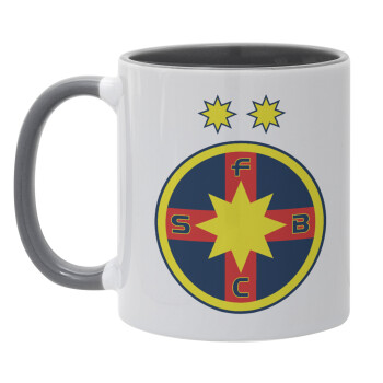 FC Steaua Bucuresti (FCSB), Κούπα χρωματιστή γκρι, κεραμική, 330ml
