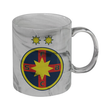 FC Steaua Bucuresti (FCSB), Κούπα κεραμική, marble style (μάρμαρο), 330ml