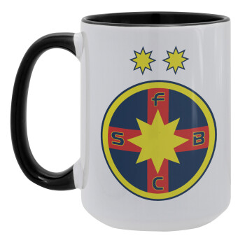FC Steaua Bucuresti (FCSB), Κούπα Mega 15oz, κεραμική Μαύρη, 450ml