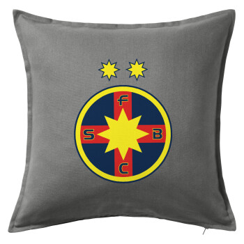 FC Steaua Bucuresti (FCSB), Μαξιλάρι καναπέ Γκρι 100% βαμβάκι, περιέχεται το γέμισμα (50x50cm)