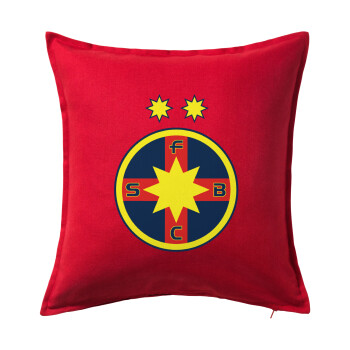 FC Steaua Bucuresti (FCSB), Μαξιλάρι καναπέ Κόκκινο 100% βαμβάκι, περιέχεται το γέμισμα (50x50cm)