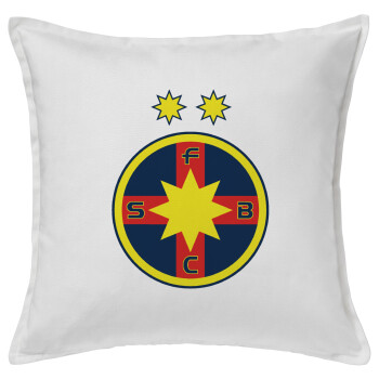 FC Steaua Bucuresti (FCSB), Μαξιλάρι καναπέ ΛΕΥΚΟ 100% βαμβάκι, περιέχεται το γέμισμα (50x50cm)