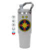 GREY color, 890ml (30oz) stainless Steel Tumbler with Handle