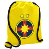 Backpack pouch GYMBAG Yellow, with pocket (40x48cm) & thick cords
