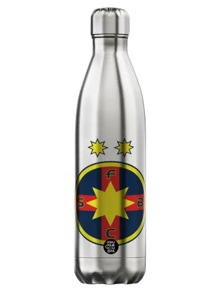 FC Steaua Bucuresti (FCSB) — Inox (Stainless steel) hot metal mug, double wall, 750ml