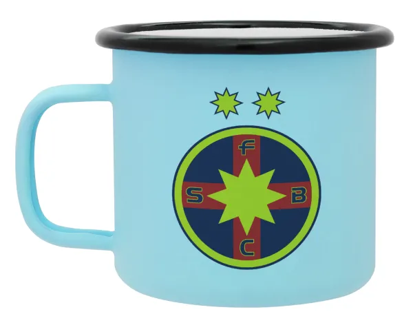 FC Steaua Bucuresti (FCSB) — Κούπα Μεταλλική εμαγιέ ΜΑΤ σιέλ 360ml