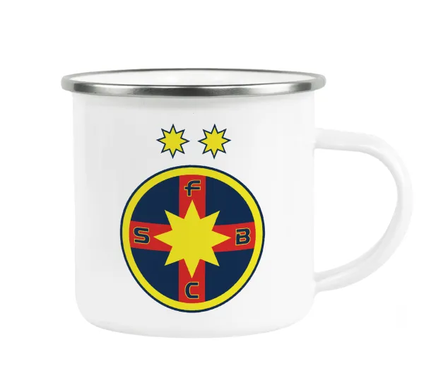 FC Steaua Bucuresti (FCSB) — Κούπα Μεταλλική εμαγιέ λευκη 360ml