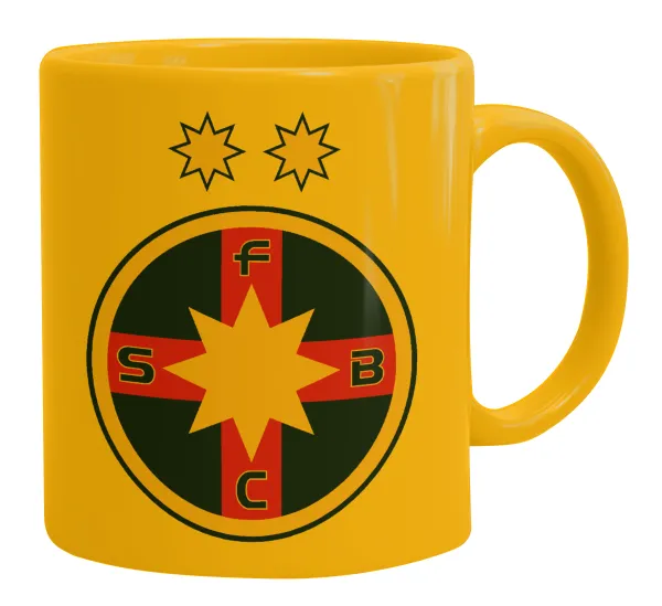 FC Steaua Bucuresti (FCSB) — Ceramic coffee mug yellow, 330ml