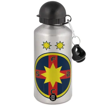 FC Steaua Bucuresti (FCSB), Μεταλλικό παγούρι νερού, Ασημένιο, αλουμινίου 500ml