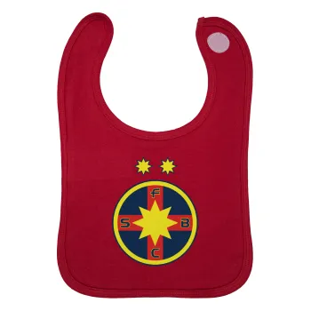 FC Steaua Bucuresti (FCSB), Σαλιάρα με Σκρατς Κόκκινη 100% Organic Cotton (0-18 months)