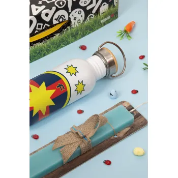 FC Steaua Bucuresti (FCSB), Πασχαλινή Λαμπάδα με παγούρι μεταλλικό (620ml, stainless steel) & κερί αρωματικό πλακέ (30cm) (ΤΙΡΚΟΥΑΖ)