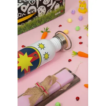 FC Steaua Bucuresti (FCSB), Πασχαλινή Λαμπάδα με παγούρι μεταλλικό (620ml, stainless steel) & κερί αρωματικό πλακέ (30cm) (ΡΟΖ)