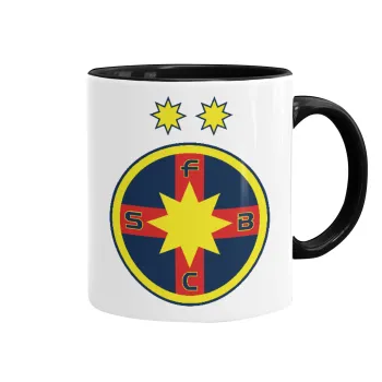 FC Steaua Bucuresti (FCSB), Κούπα χρωματιστή μαύρη, κεραμική, 330ml