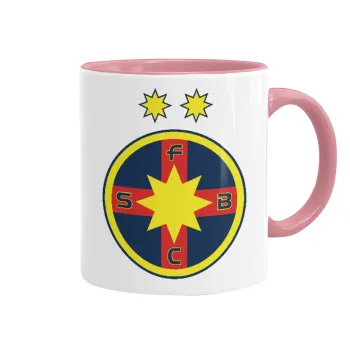 FC Steaua Bucuresti (FCSB), Κούπα χρωματιστή ροζ, κεραμική, 330ml