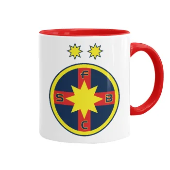 FC Steaua Bucuresti (FCSB), Κούπα χρωματιστή κόκκινη, κεραμική, 330ml