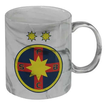 FC Steaua Bucuresti (FCSB), Mug ceramic marble style, 330ml