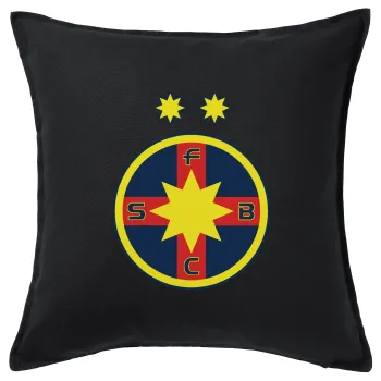 FC Steaua Bucuresti (FCSB), Μαξιλάρι καναπέ Μαύρο 100% βαμβάκι, περιέχεται το γέμισμα (50x50cm)