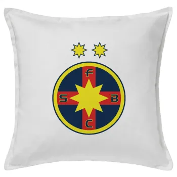 FC Steaua Bucuresti (FCSB), Μαξιλάρι καναπέ ΛΕΥΚΟ 100% βαμβάκι, περιέχεται το γέμισμα (50x50cm)