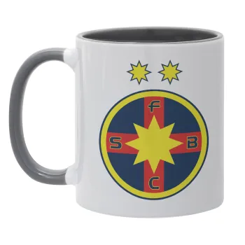 FC Steaua Bucuresti (FCSB), Κούπα χρωματιστή γκρι, κεραμική, 330ml