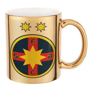 FC Steaua Bucuresti (FCSB), Κούπα κεραμική, χρυσή καθρέπτης, 330ml