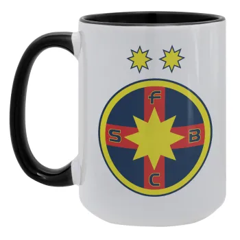 FC Steaua Bucuresti (FCSB), Κούπα Mega 15oz, κεραμική Μαύρη, 450ml