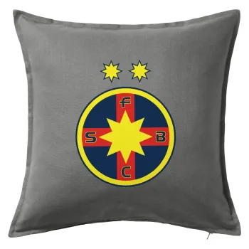 FC Steaua Bucuresti (FCSB), Μαξιλάρι καναπέ Γκρι 100% βαμβάκι, περιέχεται το γέμισμα (50x50cm)
