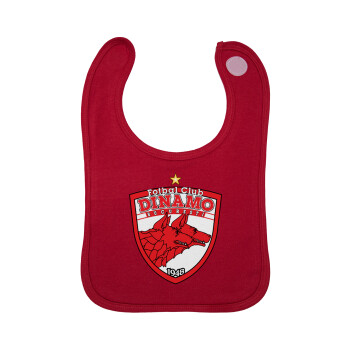 FC Dinamo Bucuresti, Σαλιάρα με Σκρατς Κόκκινη 100% Organic Cotton (0-18 months)