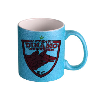 FC Dinamo Bucuresti, Κούπα Σιέλ Glitter που γυαλίζει, κεραμική, 330ml