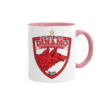 FC Dinamo Bucuresti, Mug colored pink, ceramic, 330ml