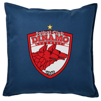 FC Dinamo Bucuresti, Μαξιλάρι καναπέ Μπλε 100% βαμβάκι, περιέχεται το γέμισμα (50x50cm)