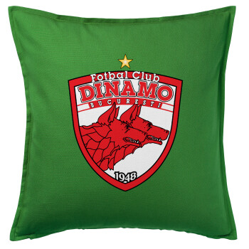 FC Dinamo Bucuresti, Μαξιλάρι καναπέ Πράσινο 100% βαμβάκι, περιέχεται το γέμισμα (50x50cm)