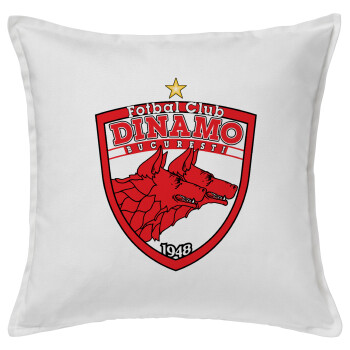 FC Dinamo Bucuresti, Μαξιλάρι καναπέ ΛΕΥΚΟ 100% βαμβάκι, περιέχεται το γέμισμα (50x50cm)