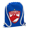 Backpack pouch GYMBAG Blue, with pocket (40x48cm) & thick cords