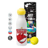 Μπάλα τένις μεταλλικό παγούρι θερμός, διπλού τοιχώματος, 550ml