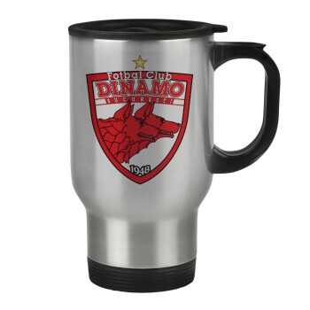 FC Dinamo Bucuresti, Stainless steel travel mug with lid, double wall 450ml