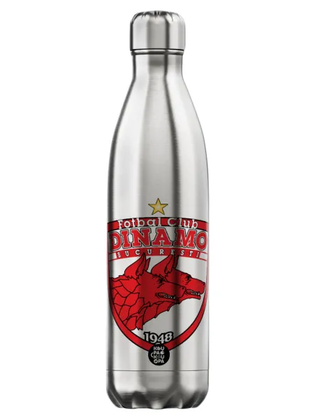 FC Dinamo Bucuresti — Inox (Stainless steel) hot metal mug, double wall, 750ml