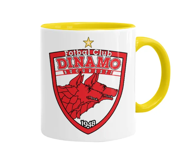 FC Dinamo Bucuresti — Mug colored yellow, ceramic, 330ml