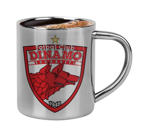 FC Dinamo Bucuresti — Double-wall metal cup for espresso (220ml)