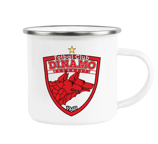 FC Dinamo Bucuresti — Metallic enamel cup white 360ml