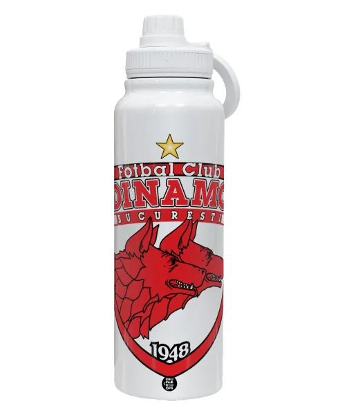 FC Dinamo Bucuresti — 1L Stainless Steel Thermal Bottle with Phone Holder & Double Wall Insulation