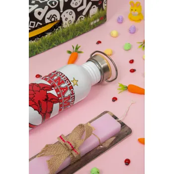 FC Dinamo Bucuresti, Πασχαλινή Λαμπάδα με παγούρι μεταλλικό (620ml, stainless steel) & κερί αρωματικό πλακέ (30cm) (ΡΟΖ)